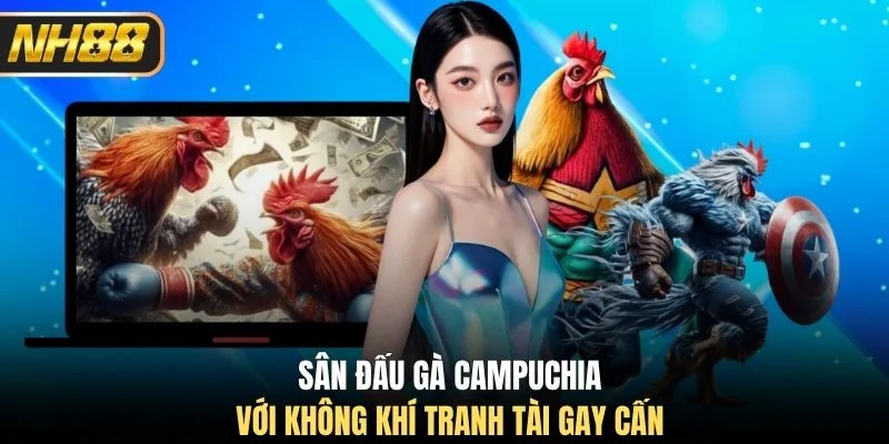 Sân đấu gà Campuchia với không khí tranh tài gay cấn